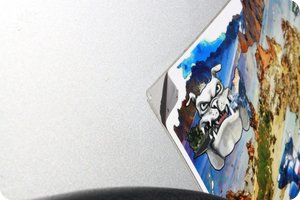 Der Aufkleber lässt sich nicht rückstandsfrei abziehen