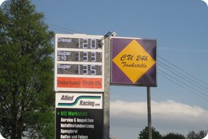 Besuch einer freien Tankstelle