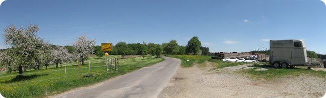 Panoramaaufnahme am Ortsende von Eschenstruet