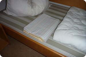 So, nun aber schnell das Bett beziehen