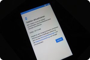 Kaum eingeschaltet, schon ein Upgrade