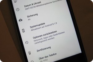 Android 8.1 ist installiert