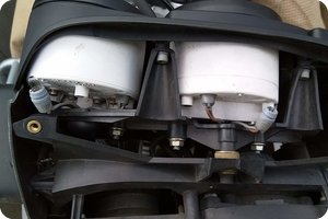 Gummisockel mit und ohne Leuchtmittel