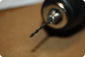 2 mm Bohrer im Bohrfutter