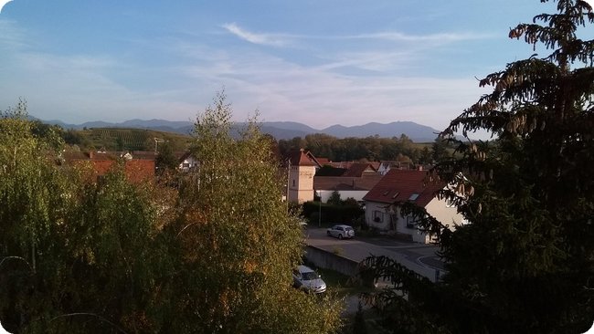 Blick aus dem Dachfenster