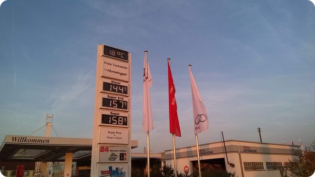 Heute abend noch immer 18°C ...