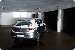Schnee- und Eisimport in die Tiefgarage