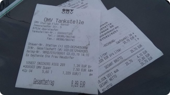 Hauptsache der Tank ist voll (und evtl. noch ein Snickers dazu)