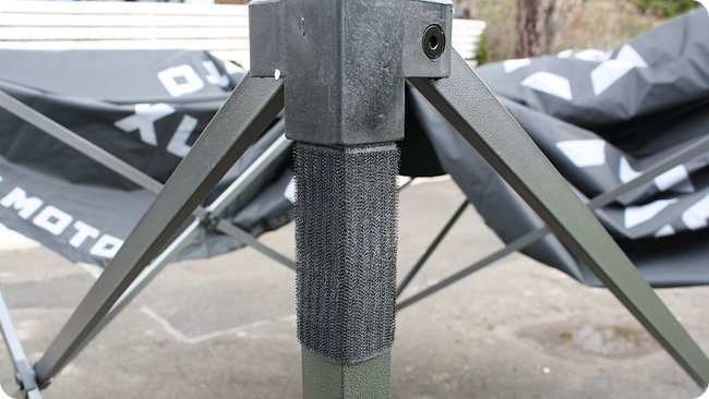 Klettverschluss (hält das Dach fest)
