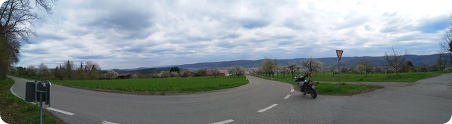 Wolkenverhangenes Panorama in der Nähe von Remshalden