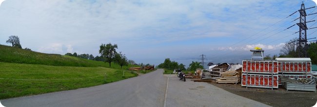 Panorama vom Pfänder über den Bodensee (mit schlechter Sicht)