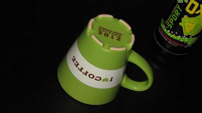 Eigentlich für Kaffee, funktioniert aber auch mit Radler