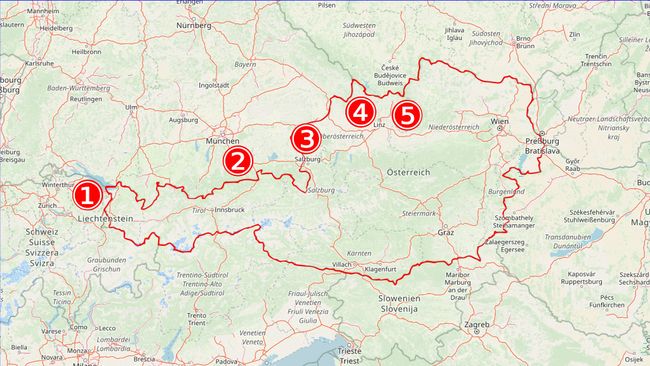 Die fünf nun mautfreien Strecken in Österreich