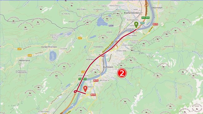 Zwischen Kiefersfelden und Kufstein-Süd