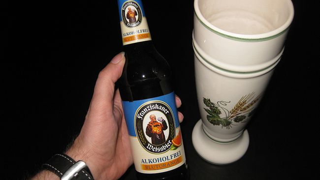 Franziskaner Weißbier alkoholfrei mit Blutorange