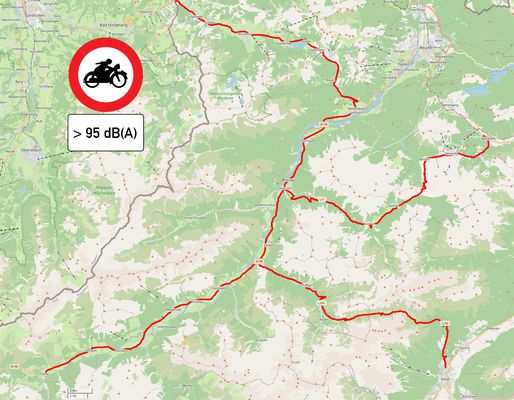 Dramatische Übersicht der betroffenen Straßen