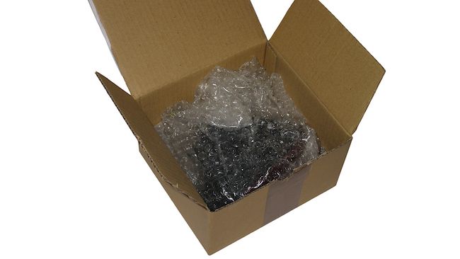 Eingepackt in Luftpolsterfolie
