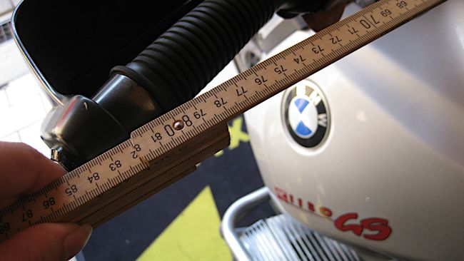 Abstand (außen) der Griffgummis BMW R 1150 GS
