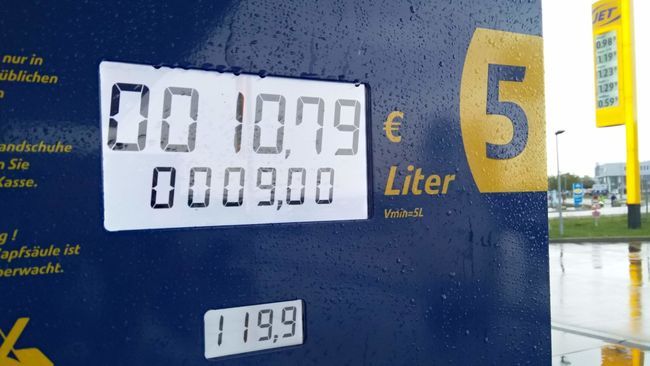 »Mindestverzehr« bei einer Jet: fünf Liter
