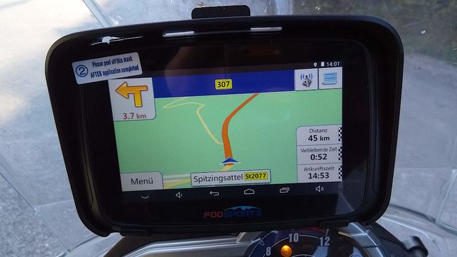 Die Route ist berechnet