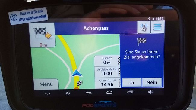 55 Minuten später: Am Ziel angekommen