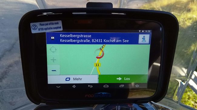 Die Route zur Kesselbergstraße wird berechnet