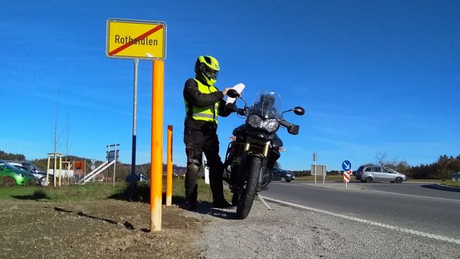 Beim Zusammenpacken am Nachweispunkt »Rotheidlen«