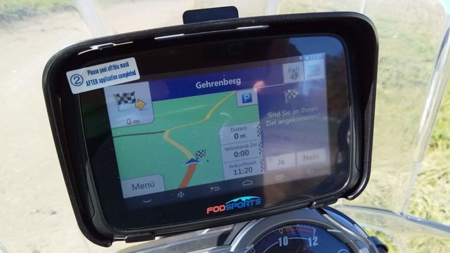 Blick auf das neue Navi