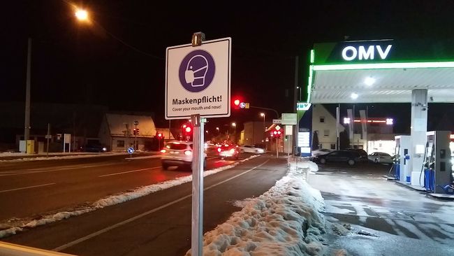 Januar 2021: Maskenpflicht – auch an Tankstellen