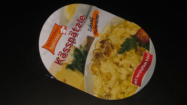 Der heutige Versuch: Kässpätzle für die Mikrowelle