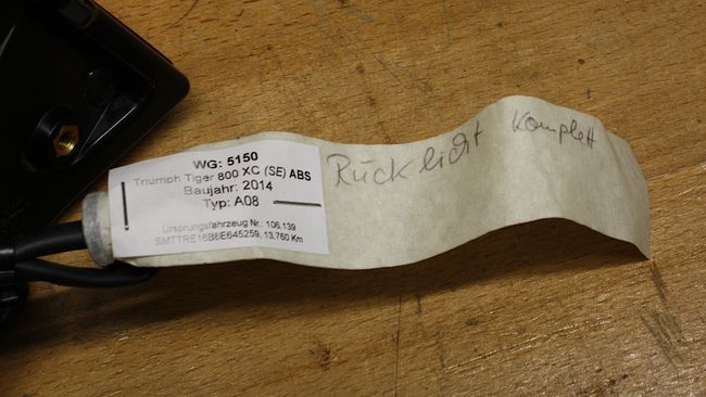 LED-Rücklicht von einer 2014er Tiger 800