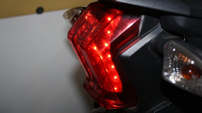 Man erkennt die einzelnen LED im Tiger-Rücklicht