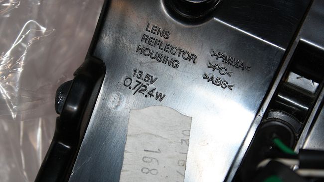 Angaben zur Leistungsaufnahme vom LED-Rücklicht