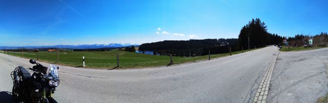 Panorama am Nachweispunkt »Eschacher Weiher«