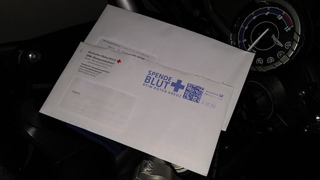 Zwei neue Briefe vom Blutspendedienst
