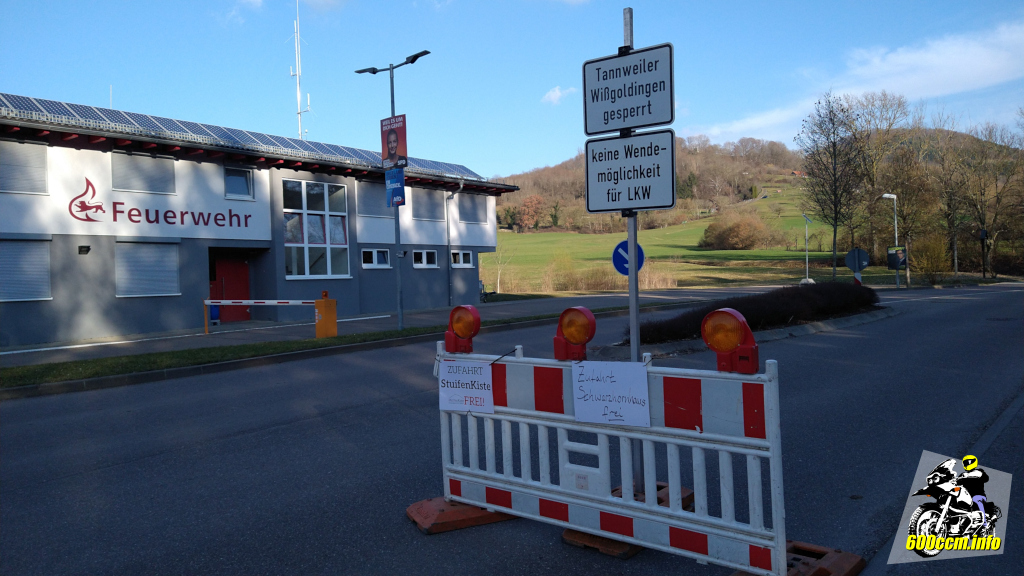 Mein Versuch über Tannweiler nach Wißgolding zu fahren scheierte