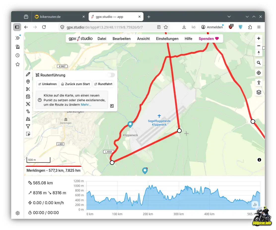 GPX-Daten: Track korrigieren